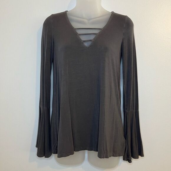 American Eagle Soft & Sexy Gray Long Sleeve Tee Size XS - Picture 1 of 7